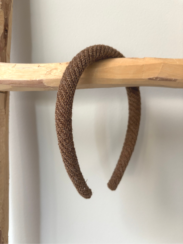 Haardiadeem fijn gebreid - bruin