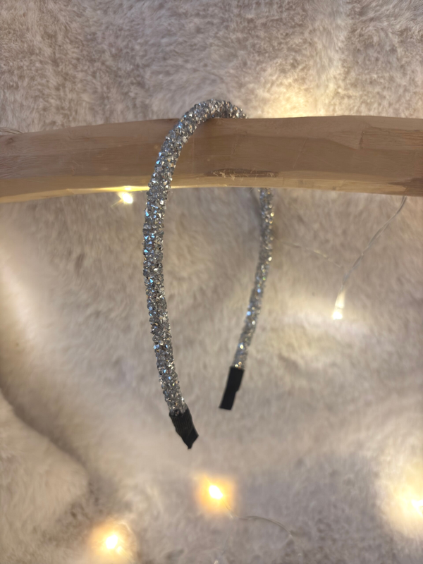 Glitterdiadeem Sparkle - zilver