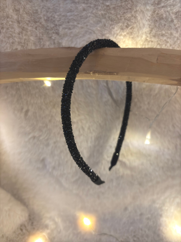 Glitterdiadeem Sparkle - zwart