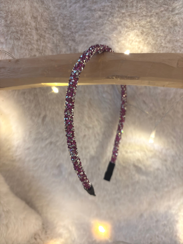 Glitterdiadeem Sparkle - fuchsia