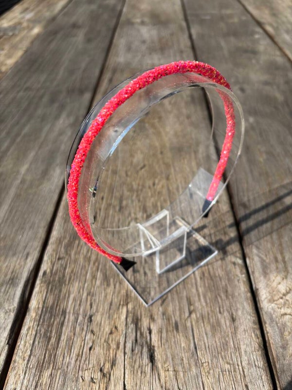 Haardiadeem glitter - rood/roze