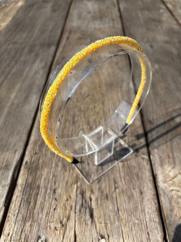 Haardiadeem glitter - geel