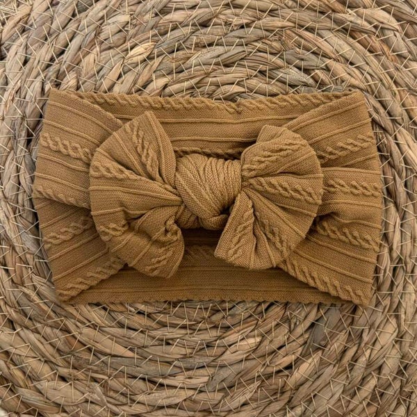 Stoffen haarband - bruin