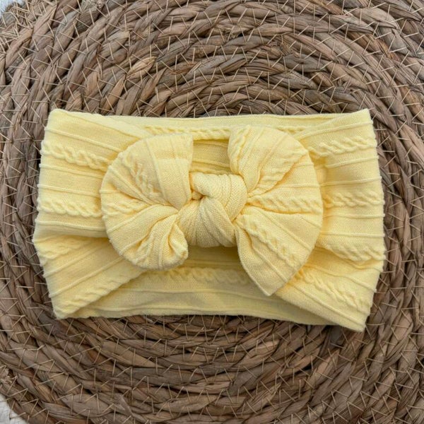 Stoffen haarband - lichtgeel