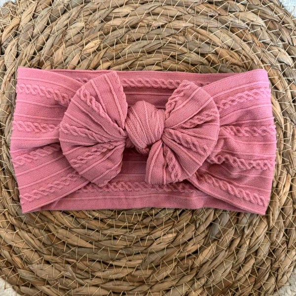 Stoffen haarband - roze