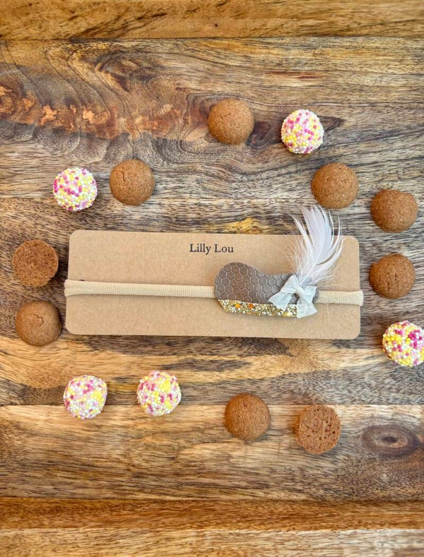 Elastisch haarbandje met pietenmuts