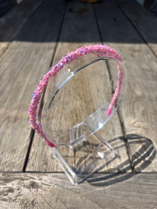 Haardiadeem glitter - roze (grove glitter)