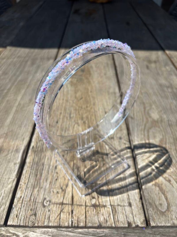 Haardiadeem glitter - wit