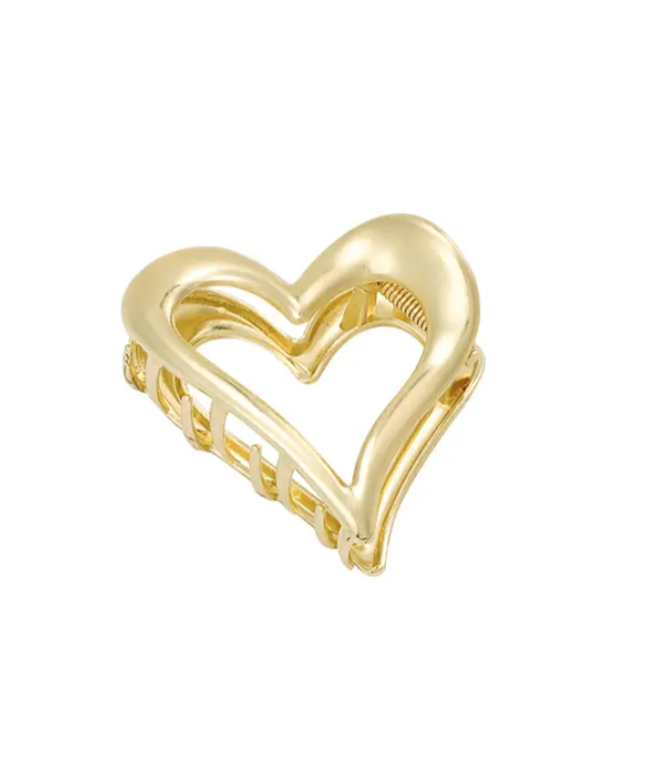 Haarklem hartje - goud