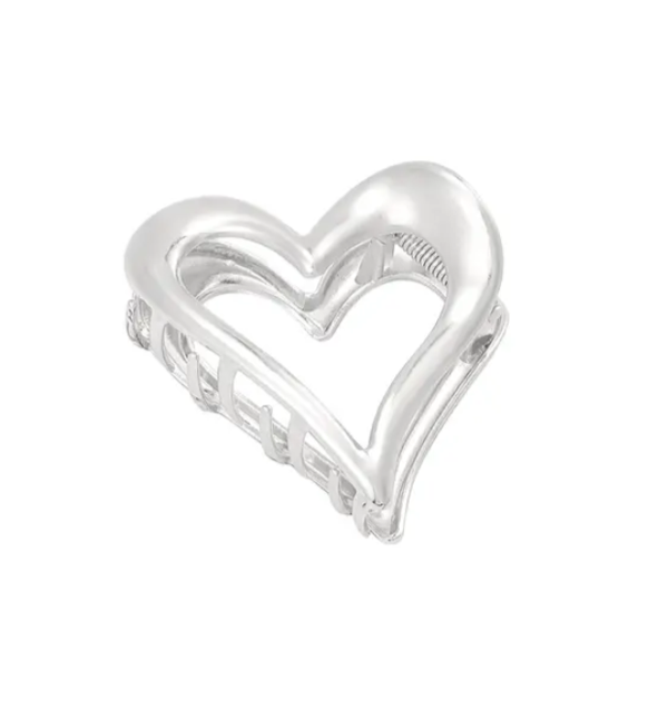 Haarklem hartje - zilver