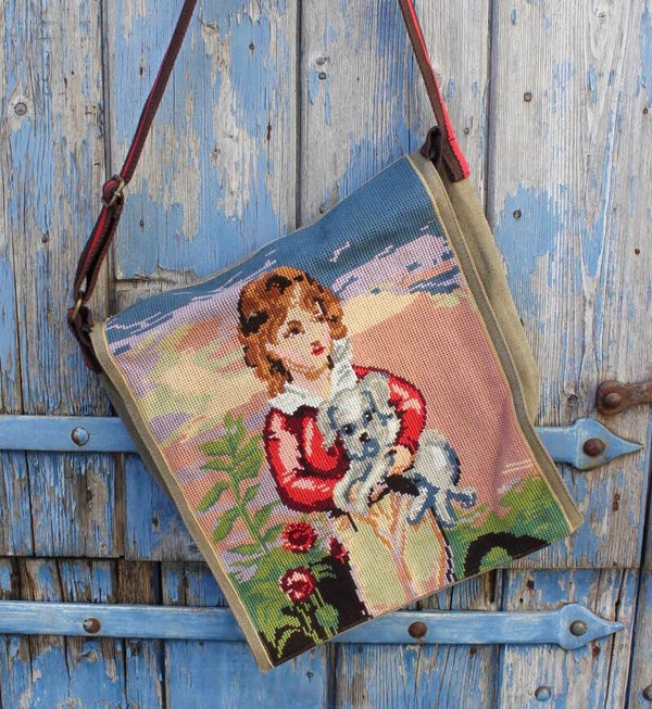 Flap-tas (kind met hond)