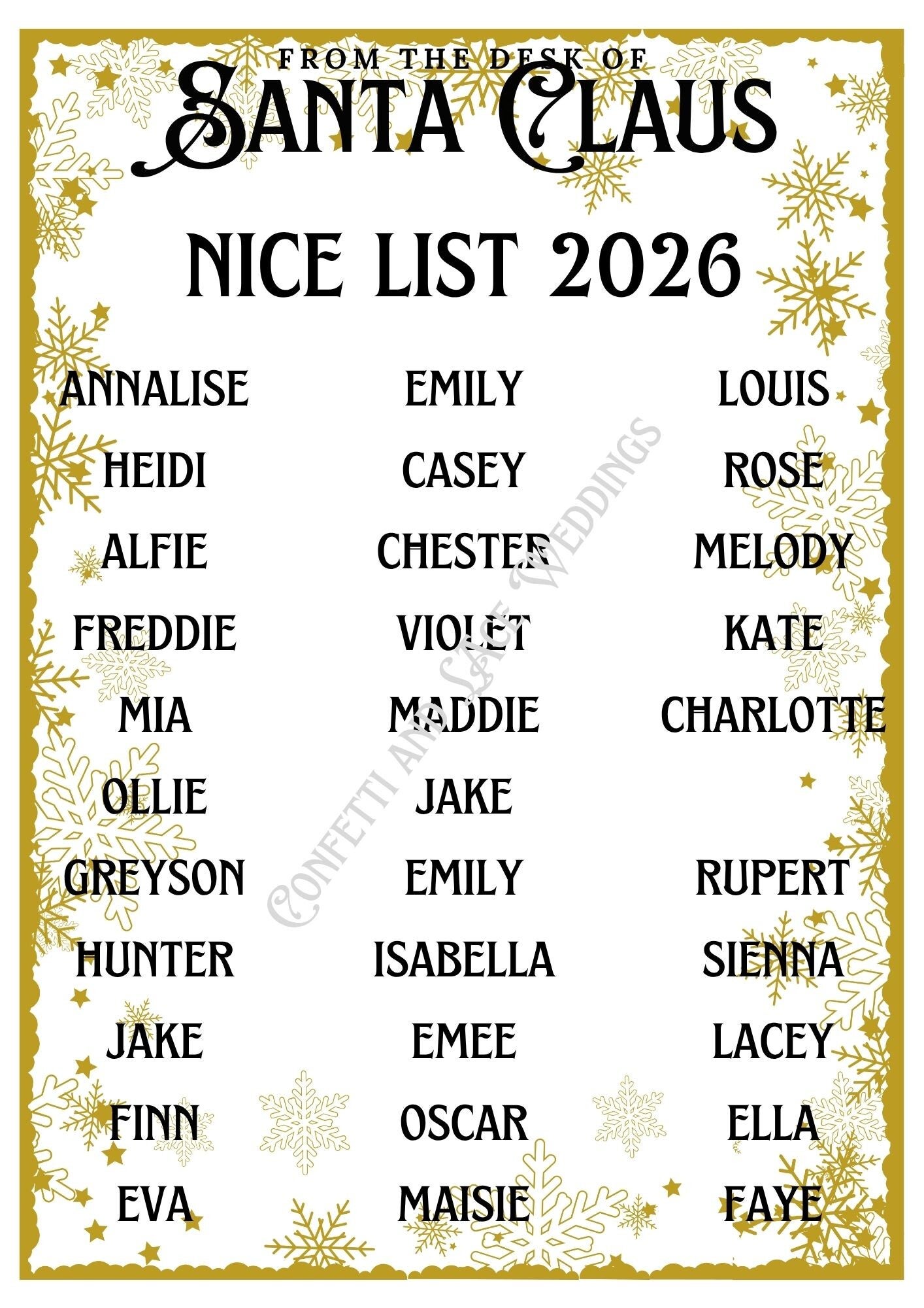 Santa Nice List