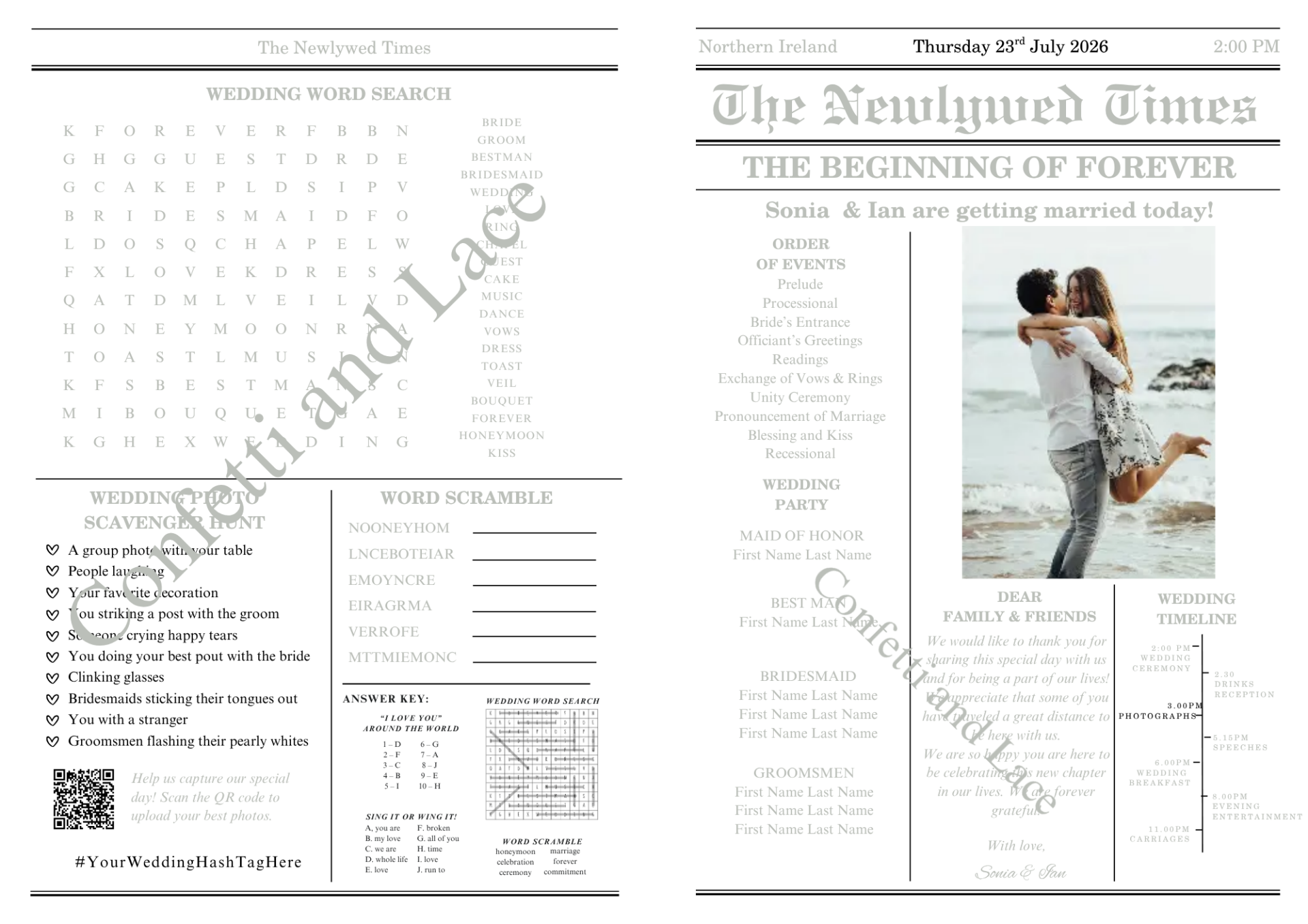 Wedding Newspaper