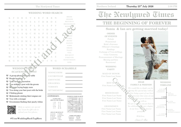 Wedding Newspaper