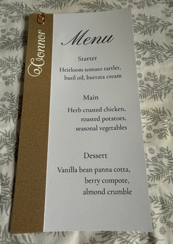Menu/Place Setting