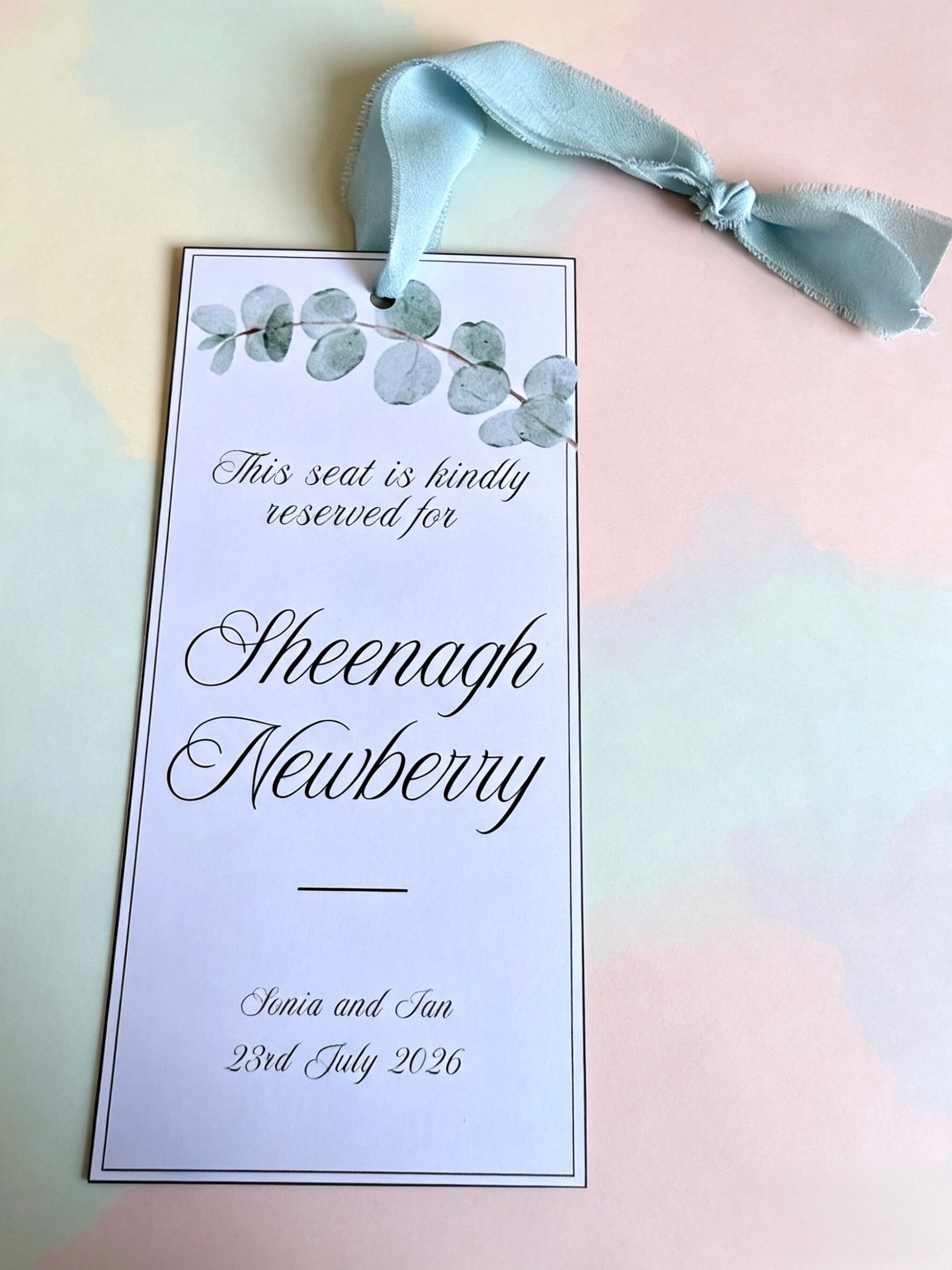 Reserved Seating Card
