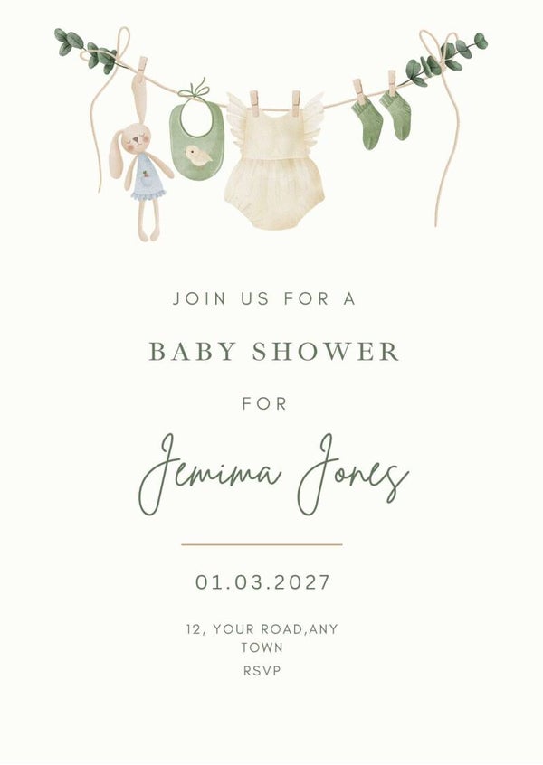 Baby Shower - sweet little line