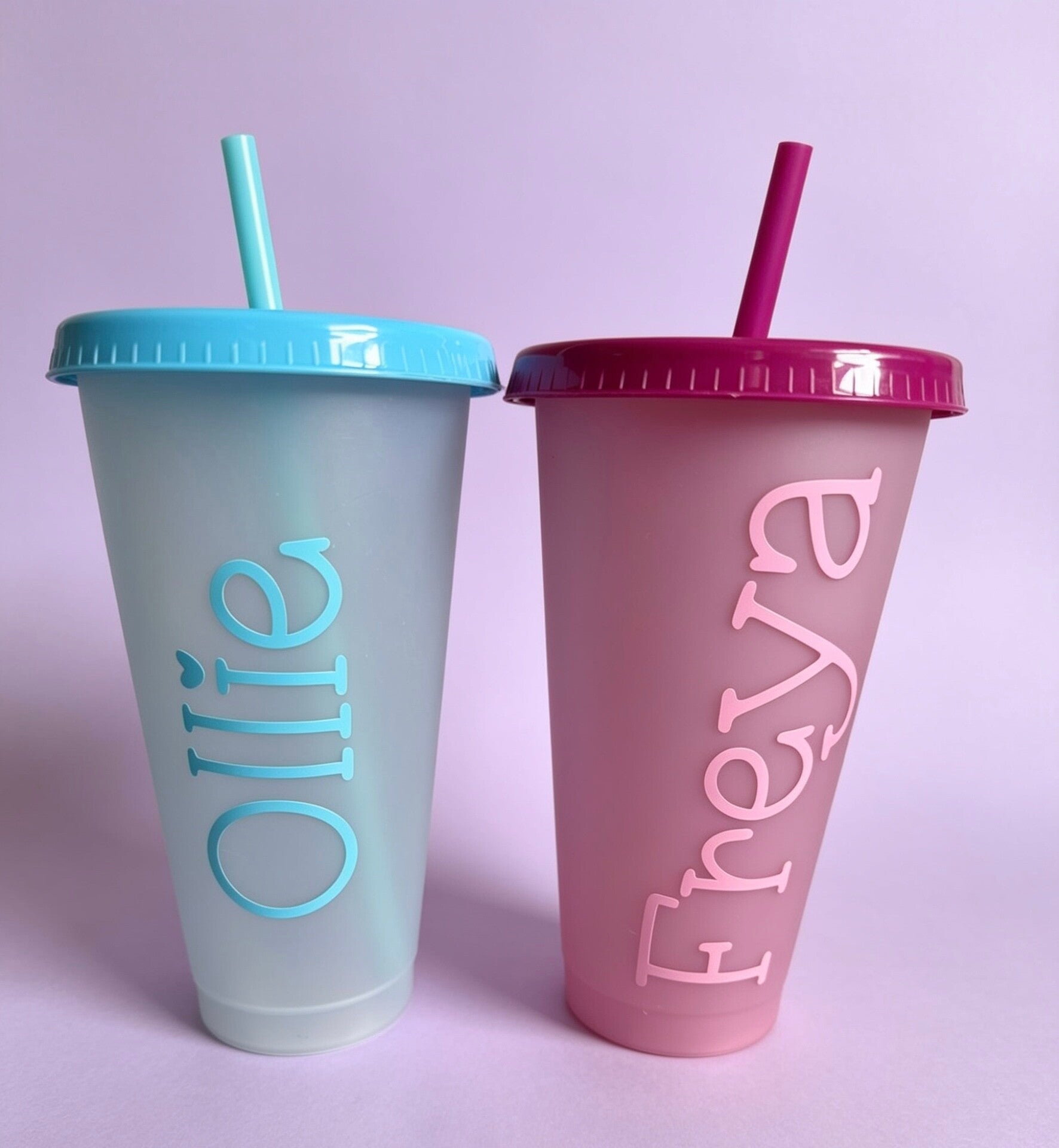 Re-usable colour changing  drinks cups - personalised page boy/flower girl