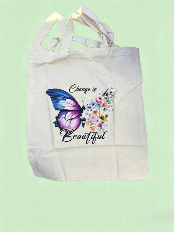 Change is Beautiful - Cotton Tote Bag