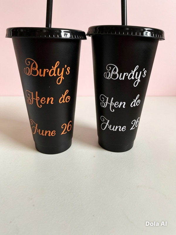Hen Party drinks cups - personalised