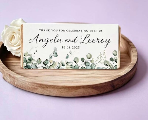 Wedding Favour Chocolate Bar