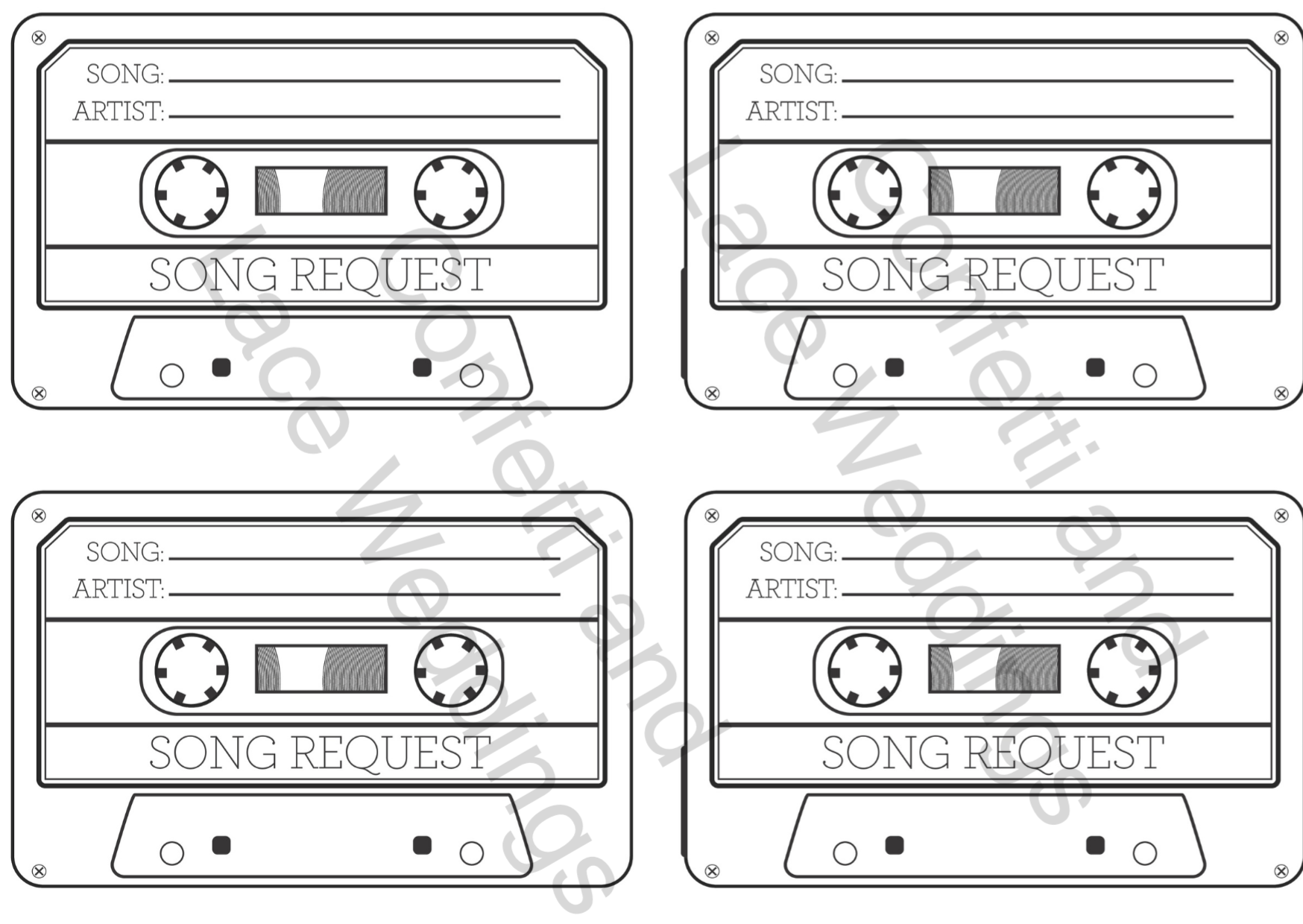DJ Request 30 for £3.50 50 for £5.00 100 for £7.00