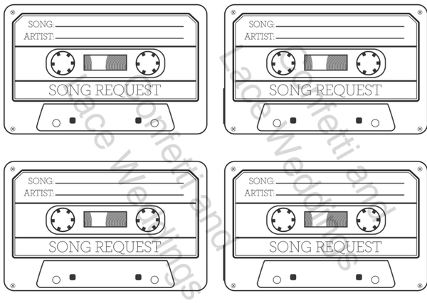 DJ Request 30 for £3.50 50 for £5.00 100 for £7.00