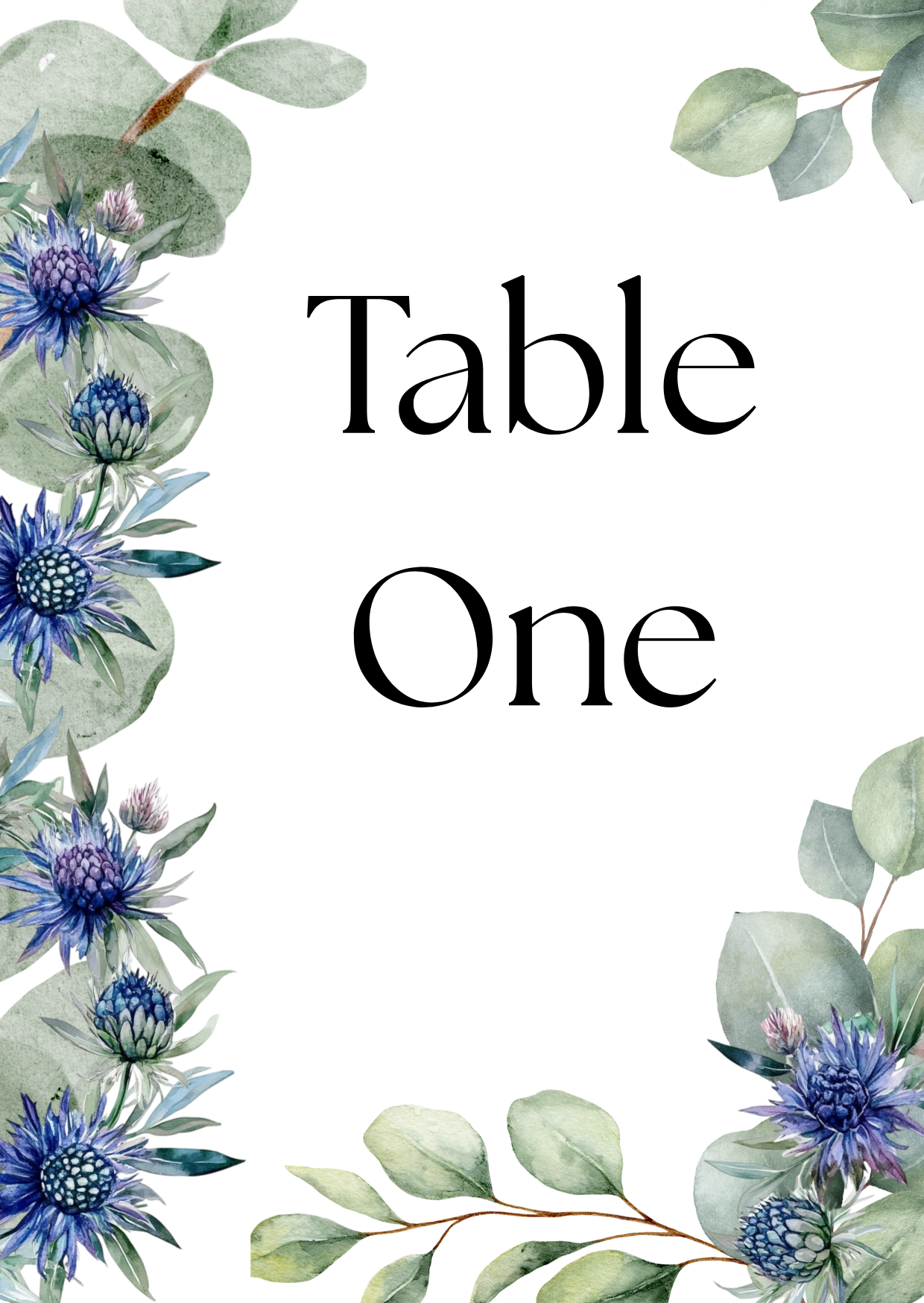 Table Numbers