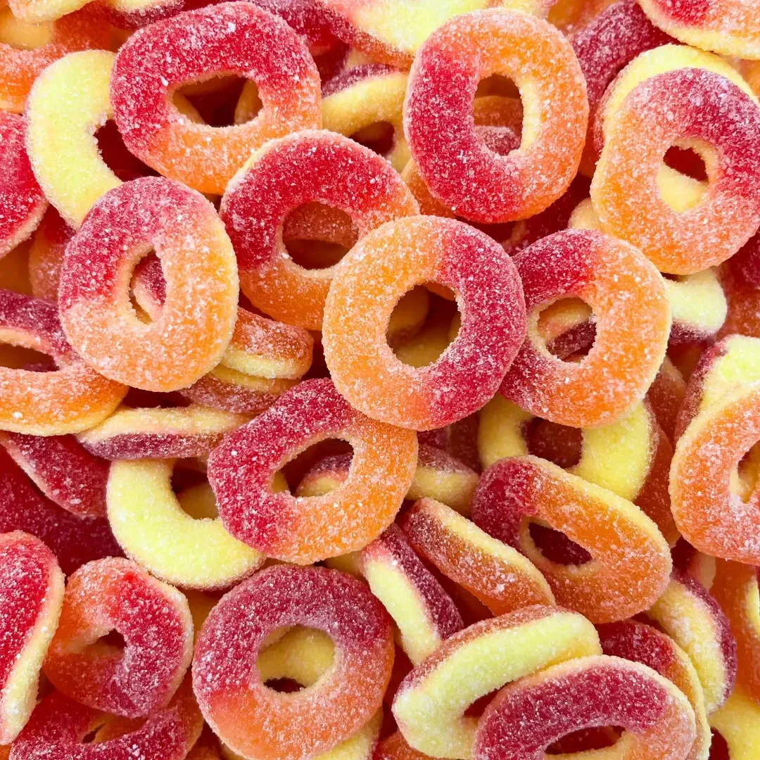 Anneau Pêche Acidulé 100g