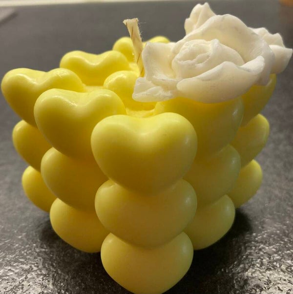 Sydän kuplakynttilä