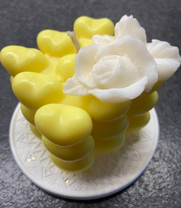 Kynttilä/lasinalusta