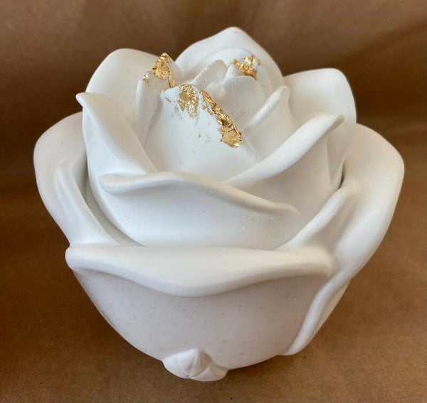 Ruusukuppi🌹Valkoinen/kulta