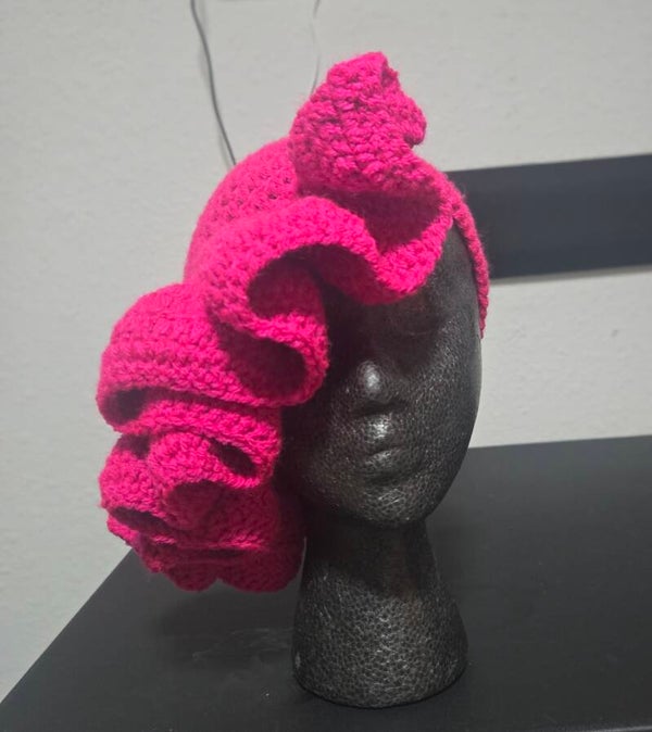 sassy pink swoop hat