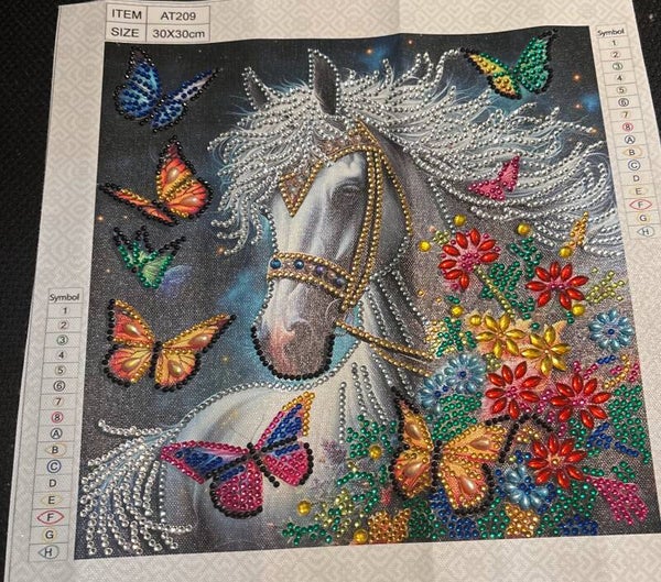 Horse & butterflies