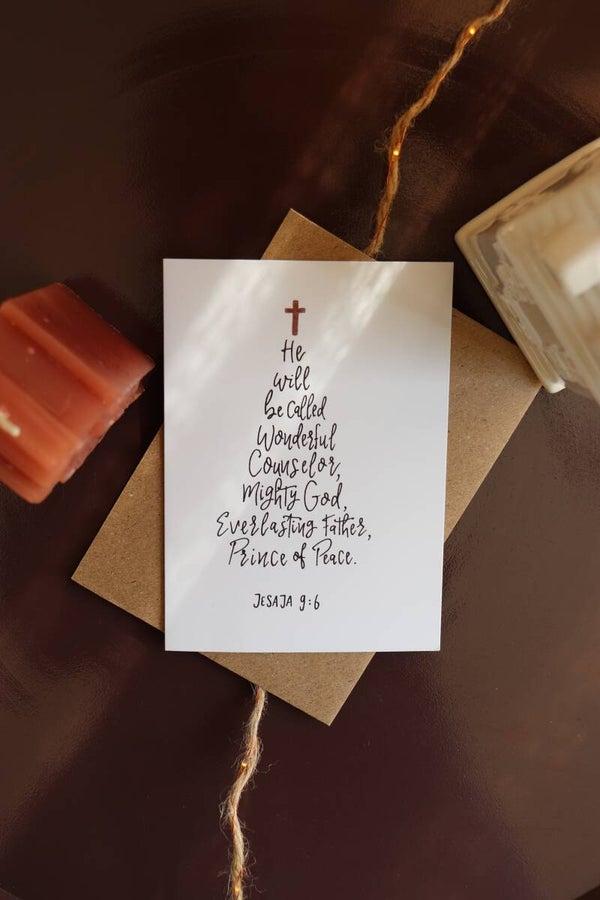 Kerstkaart 'Jesaja 9:6'