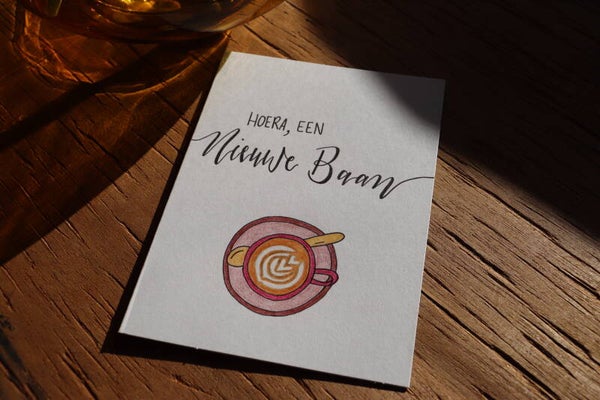 Kaart 'hoera een nieuwe baan'