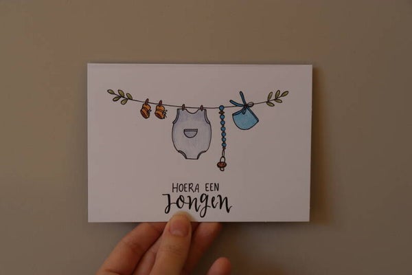 Kaart 'Hoera een jongen'