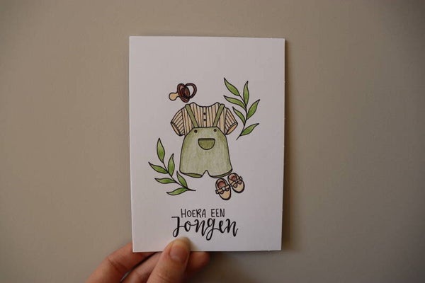 Kaart 'Hoera een jongen'