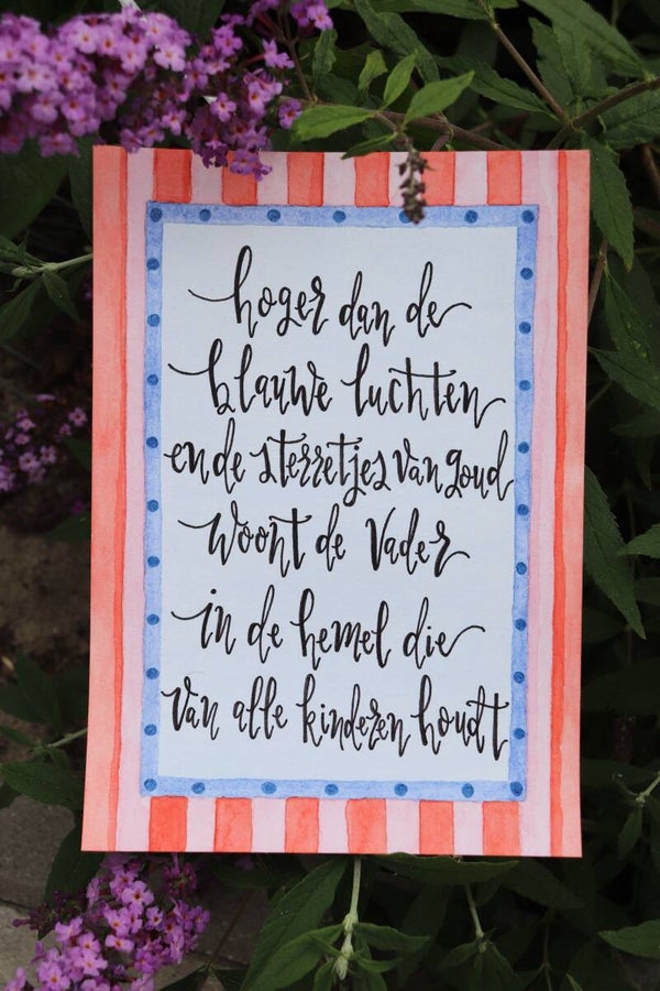 Poster 'Hoger dan de blauwe luchten' (A4)