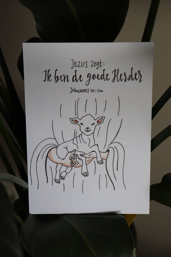 Poster 'Ik ben de goede Herder' (A5)