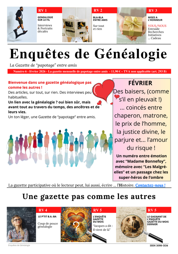 N°6 février 2026 - GAZETTE ENQUÊTES DE GÉNÉALOGIE