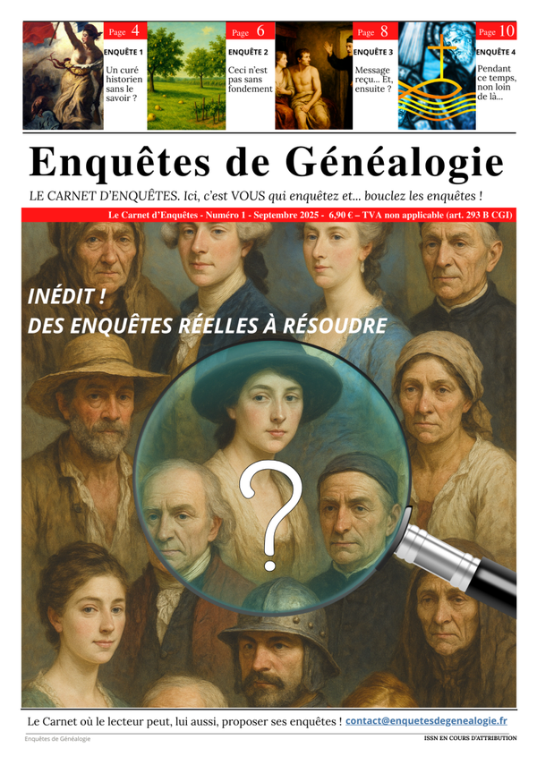 N°1 - Septembre 2025 - LE CARNET D'ENQUÊTES À RÉSOUDRE