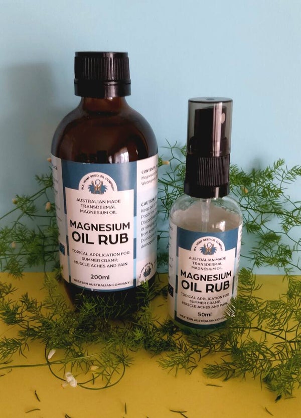 MAGNESIUM OIL RUB (plus empty 50ml spray bottle)