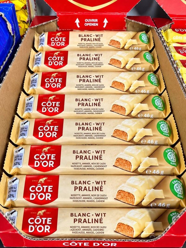 Barre côte d'or Blanc praliné