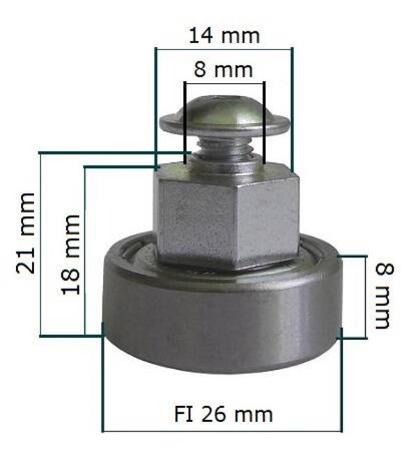 Dakrollen reparatie set  VS26/8-7