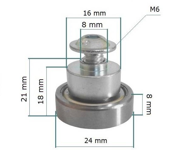 Rollager schuifdaken 24x8  VS24/8-17