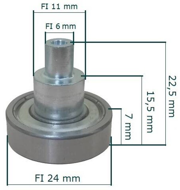 Rollager schuifdaken 24x7  VS24/7-24