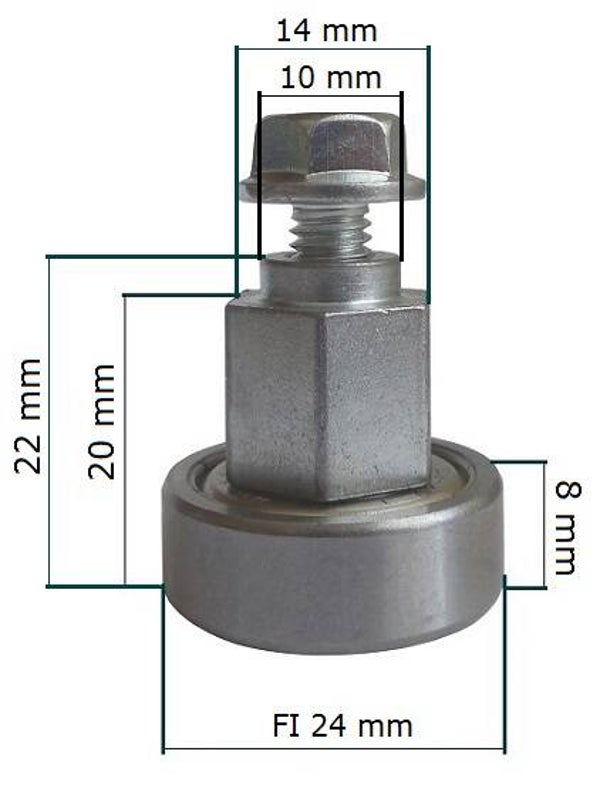Rollager schuifdaken 24x8  VS24/8-36