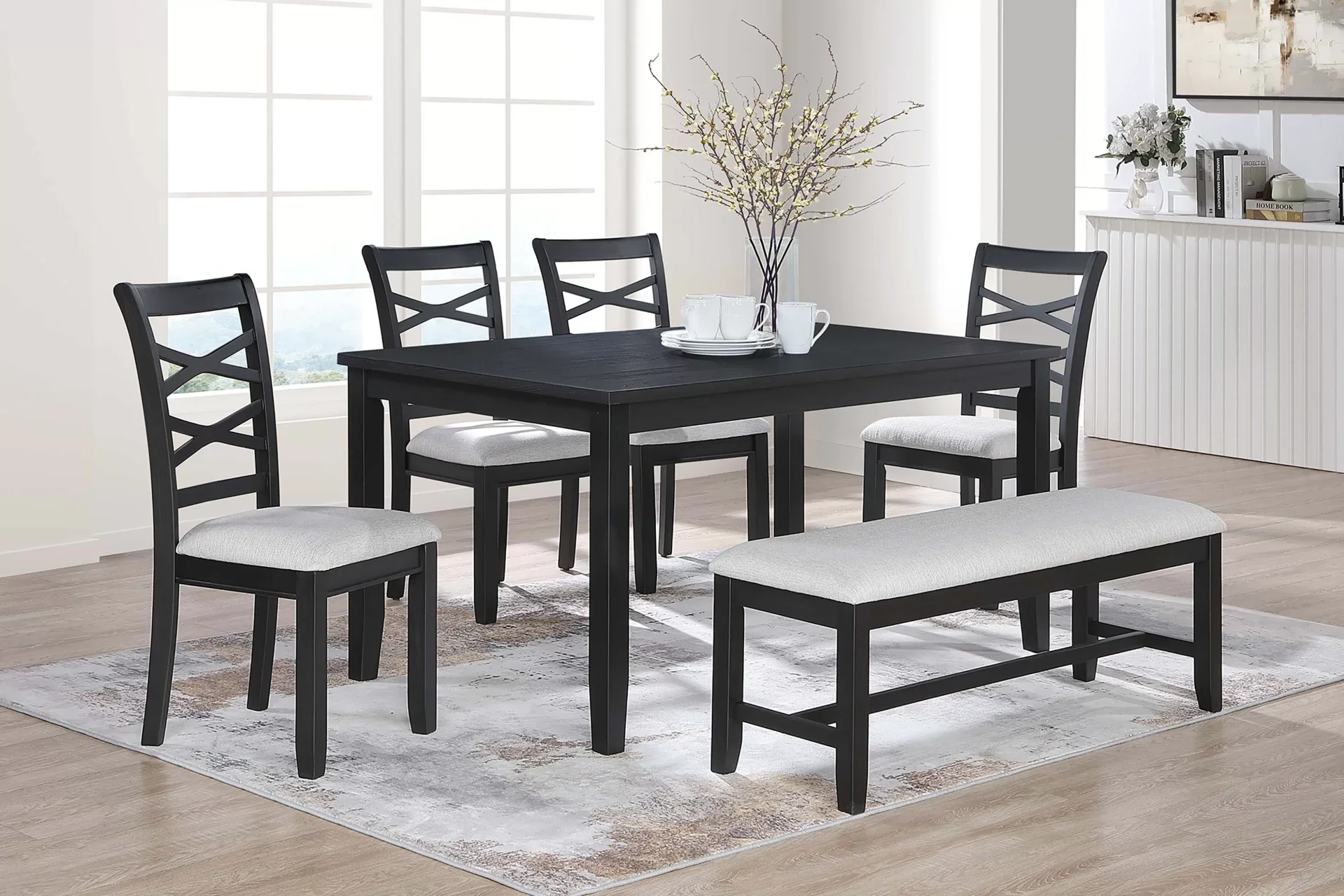 Charcoal Dining Set – 6 Piece