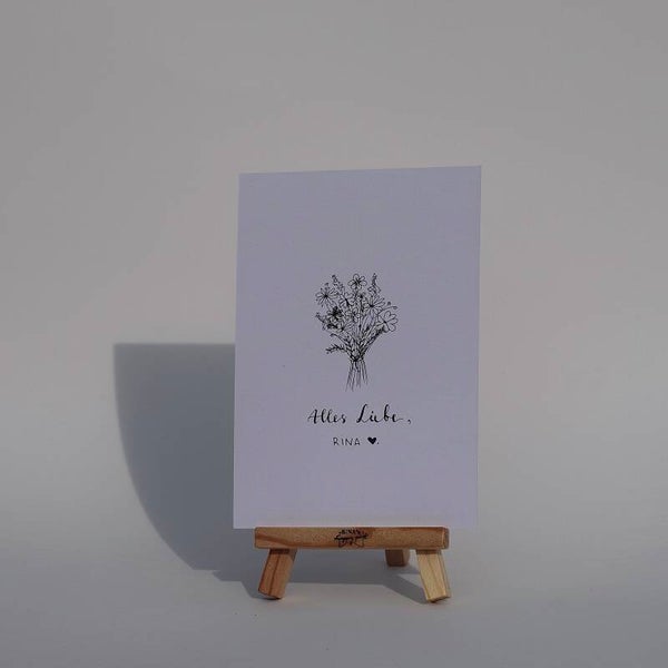 "Alles Liebe" - Geburtstagskarte (personalisiert)